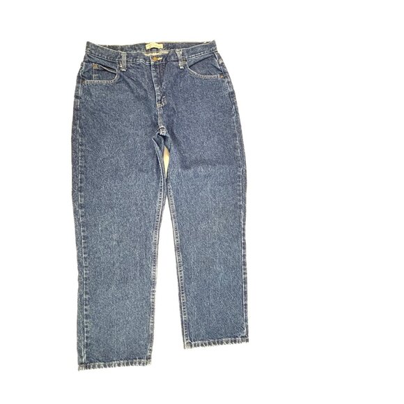 Riders by lee straight Leg Women's size 14P Dark Wash Blue Denim jeans - Picture 1 of 4